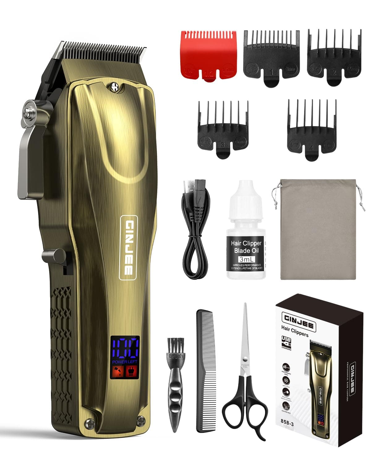 Hair Clippers for Men (Gold) – Cordless & Corded Barber Clipper Review