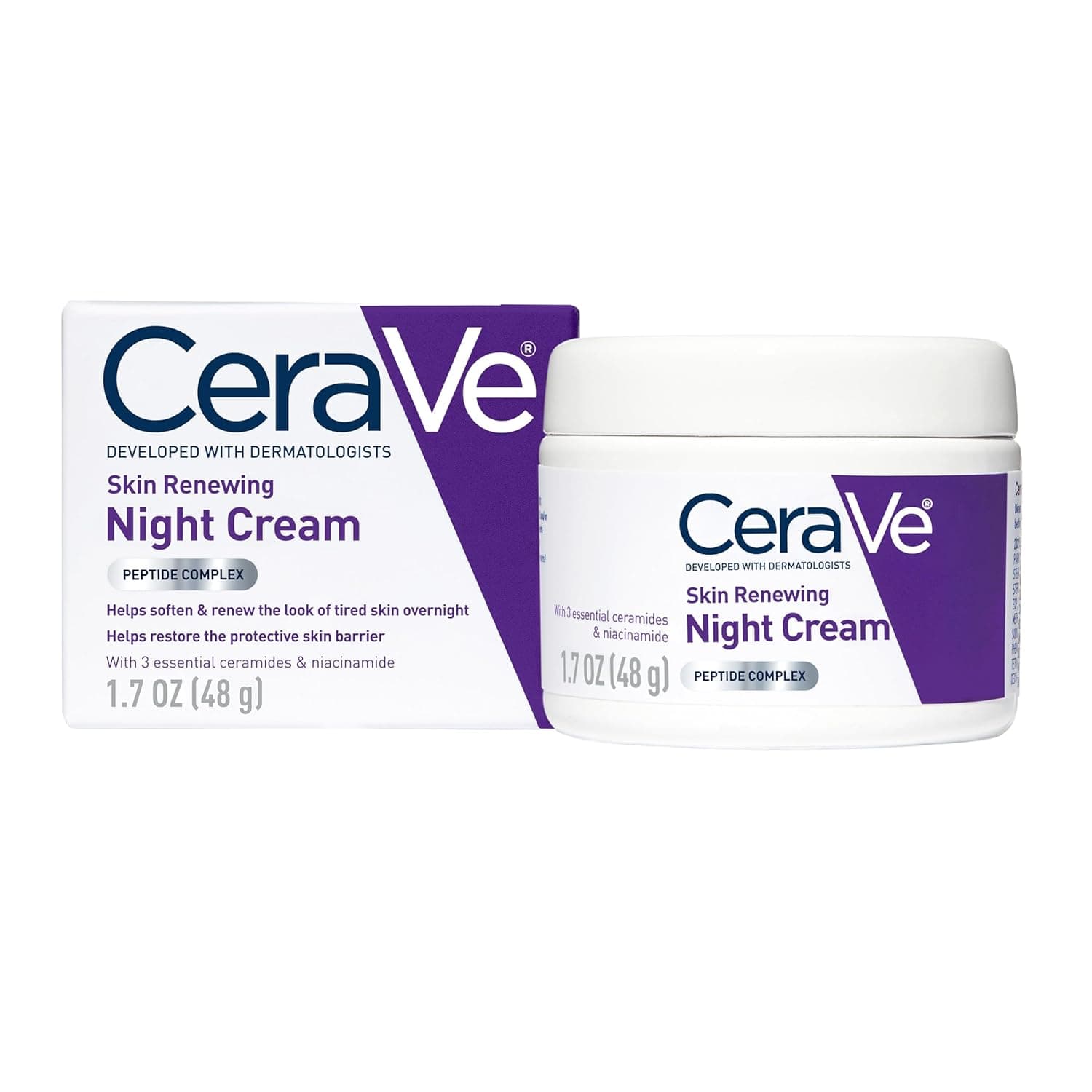 CeraVe Skin Renewing Night Cream Review: A Peptide-Powered Overnight Treatment