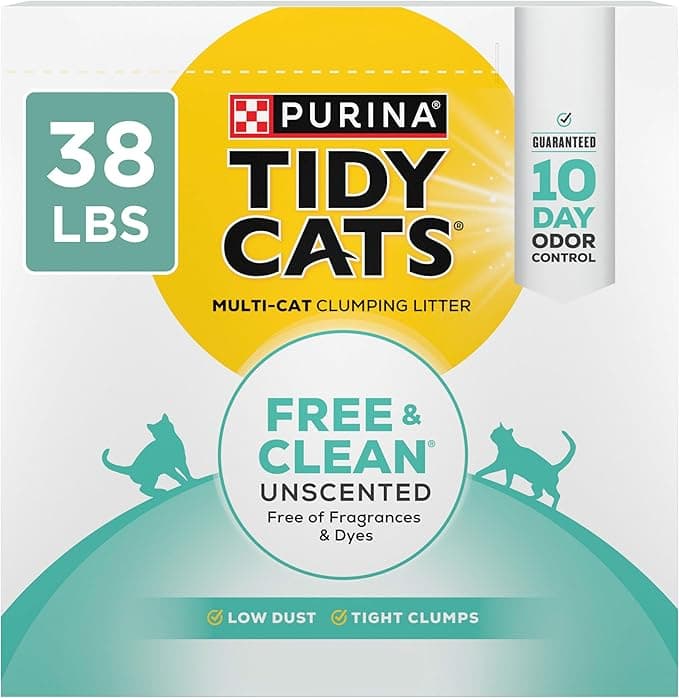 Purina Tidy Cats Free and Clean Unscented Clumping Cat Litter Review: Effective Odor Control for Sensitive Cats