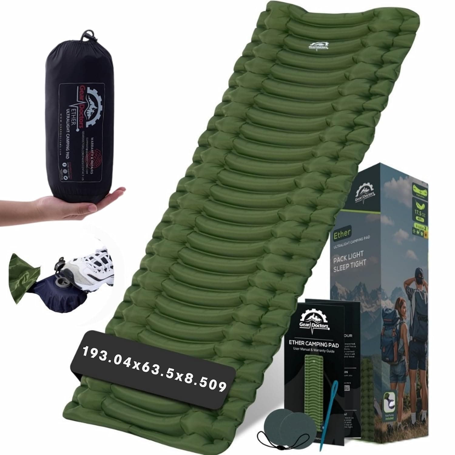 GEAR DOCTORS Ultralight Ether Camping Mattress Review: 500g of Promise for the Weight-Conscious Hiker