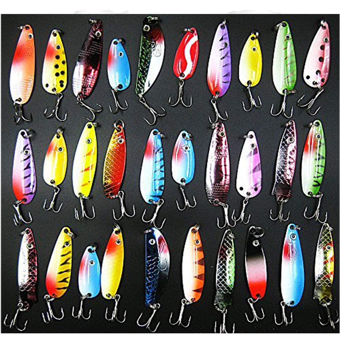 30pcs Fishing Hooks Spoon Lure Kit Review: Budget Variety Pack for Freshwater & Saltwater